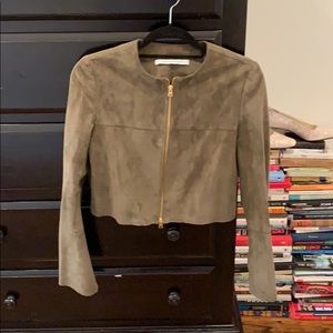DVF Suede cropped jacket - amazing condition!